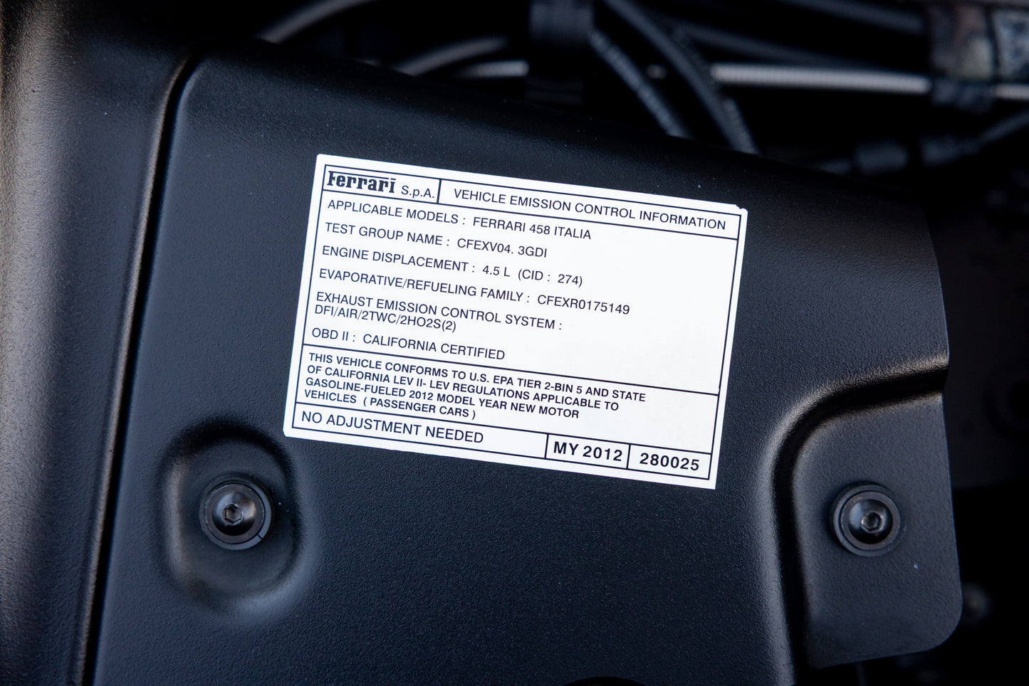 2012 Ferrari 458 Spider