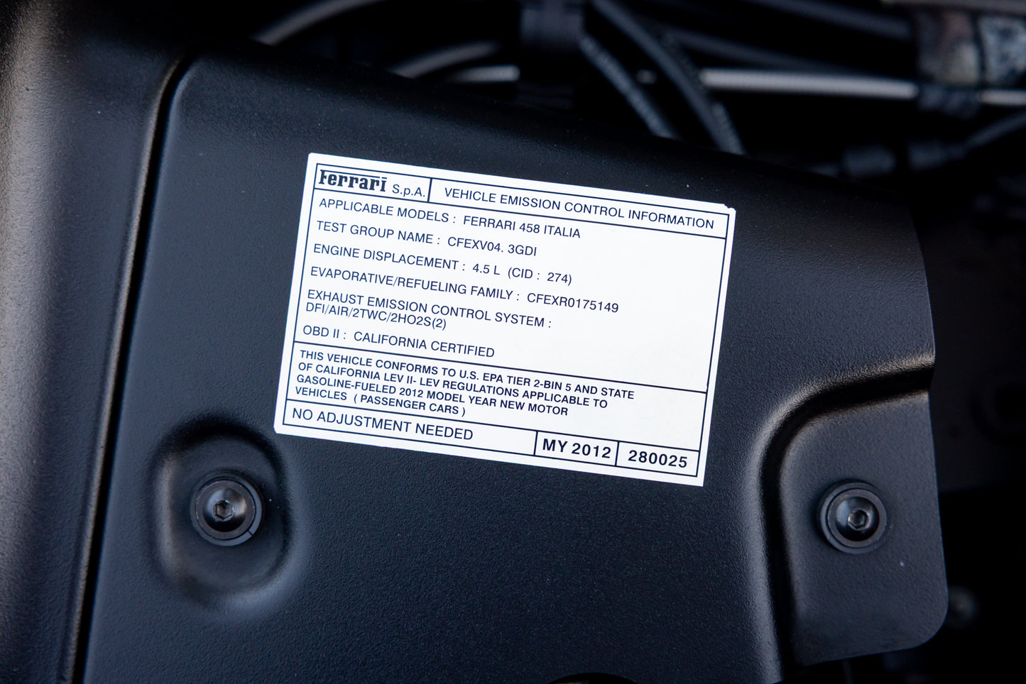 2012 Ferrari 458 Spider