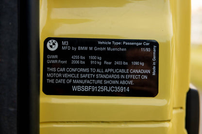 1994 BMW M3 Canadian Euro Spec #4/45