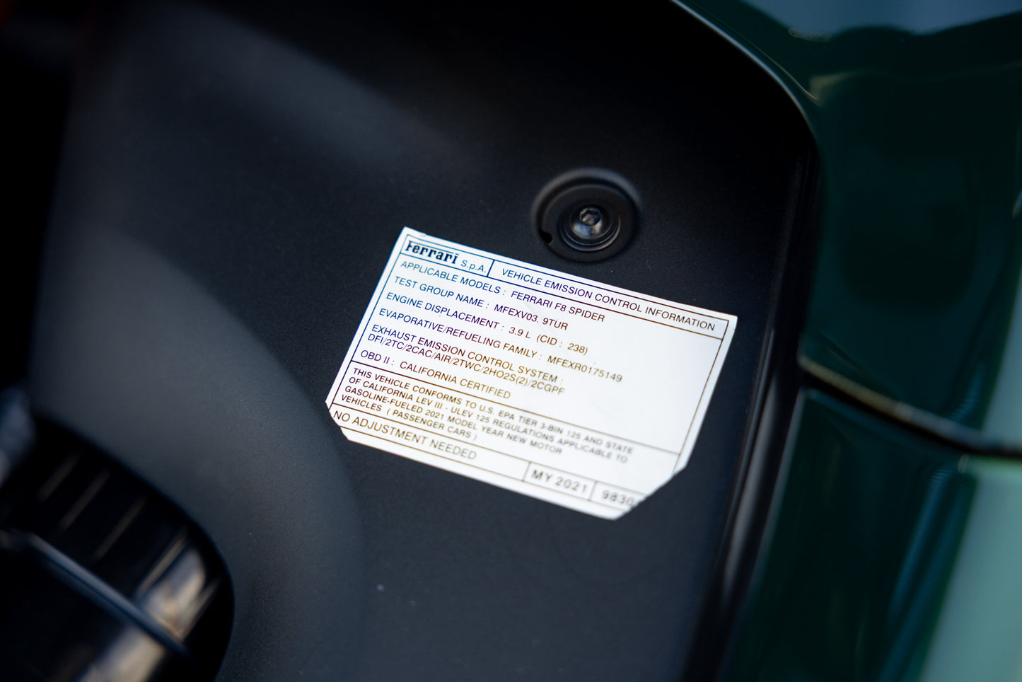 2021 Ferrari F8 Spider