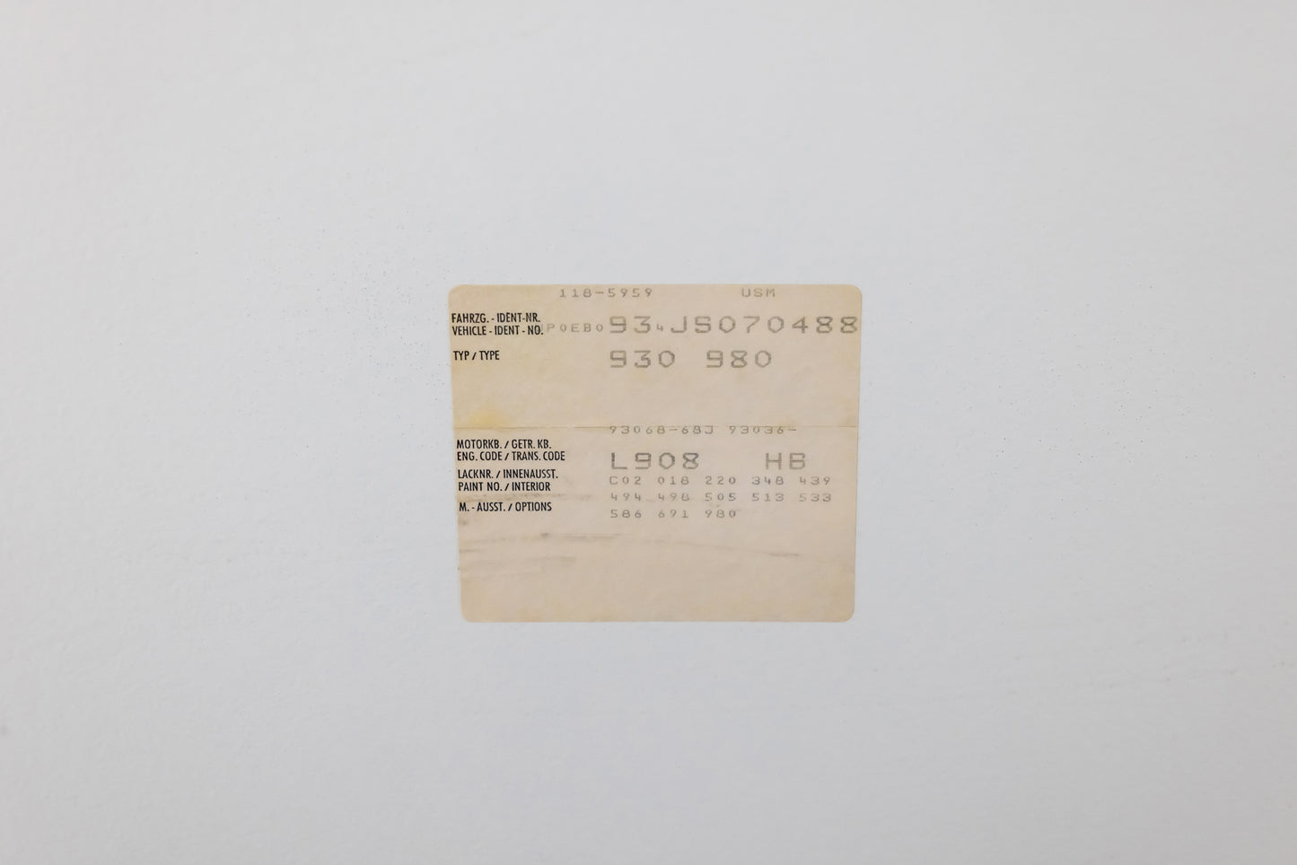 1988 Porsche 930 Turbo Cabriolet Slantnose