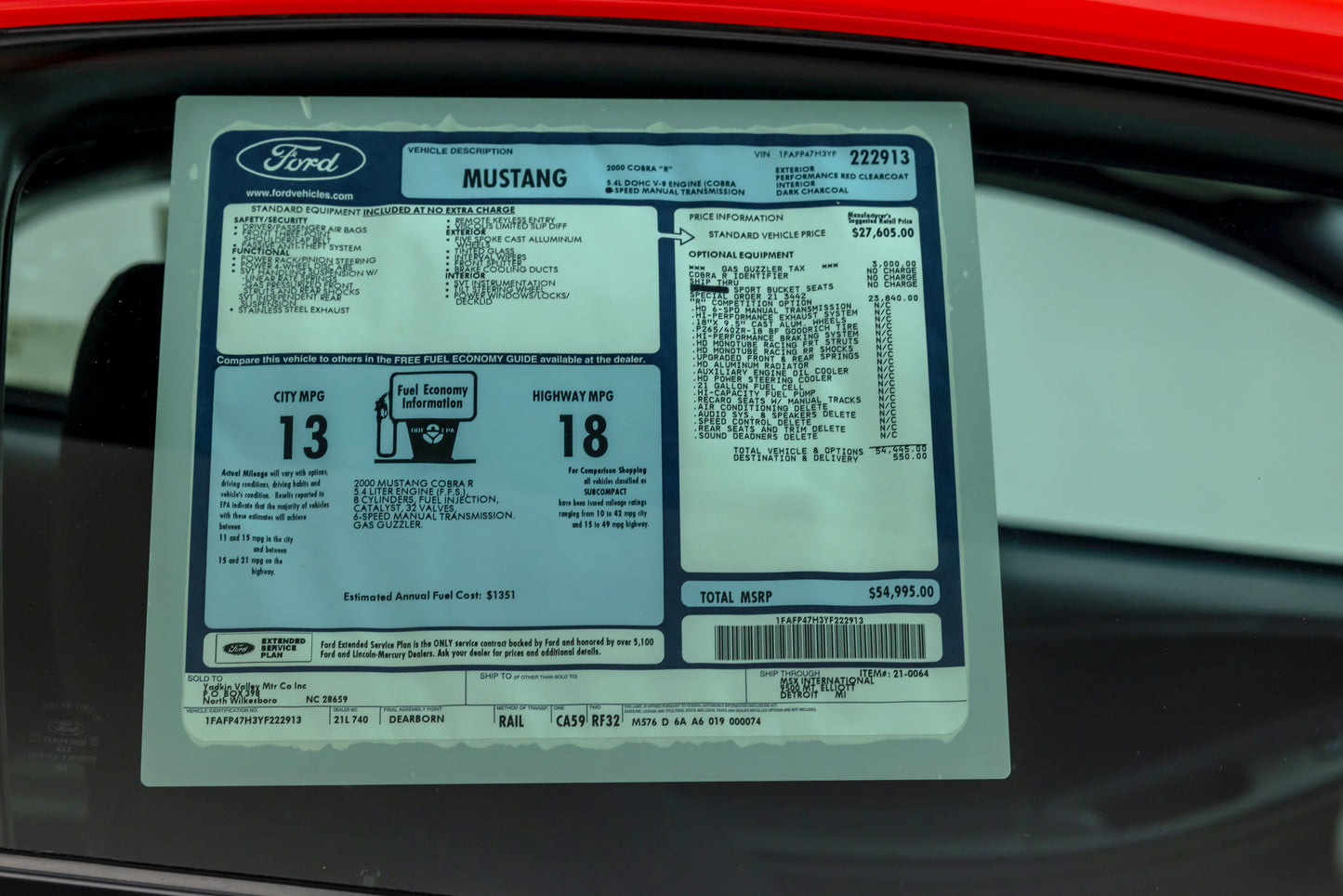 2000 Ford Mustang Cobra R